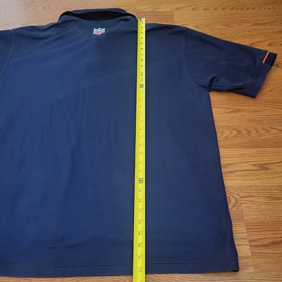 VINTAGE Chicago Bears Shirt Men's XL Blue Nike PRO LINE 1990s Polo NFL Football - Picture 14 of 15